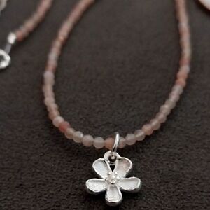 Stunning Peach Moonstone Necklace